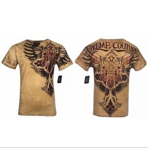Xtreme Couture By Affliction Men's T-Shirt - Lockdown Y2K Graphic Tee, Premium Cotton - View #3